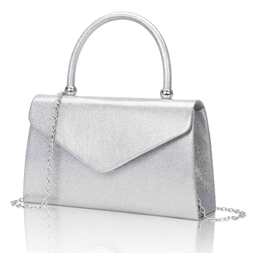Larcenciel Clutch Silber Wasserdichte Membran Damenhandtasche Mit Abnehmbarer