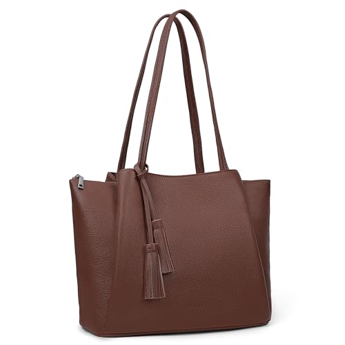 Befen Echtleder Handtasche Damen Shopper Tasche 14 Zoll