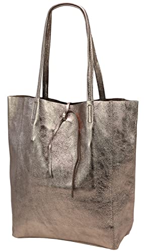 Sh Leder Damen Echt Rindleder Shopper Mit Innentasche