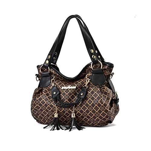 Nicole Doris Handtasche Damen Retro Schultertasche Weiche Pu