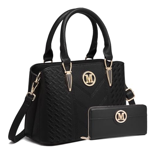 Miss Lulu Handtasche Damen Mittelgro Henkeltasche Elegante Schultertasche