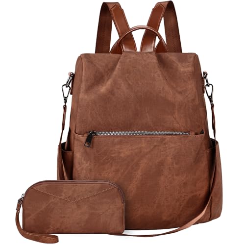 Leathario Rucksakck Damen Klein Veganes Leder Cityrucksack Rucksackhandtasche