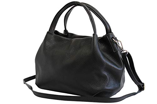 Ambra Moda Damen Handtasche Henkeltasche Schultertasche Aus Echtleder