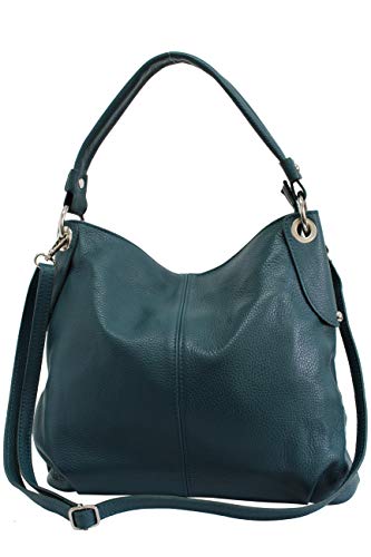 Ambra Moda Damen Echt Ledertasche Handtasche Schultertasche Beutel