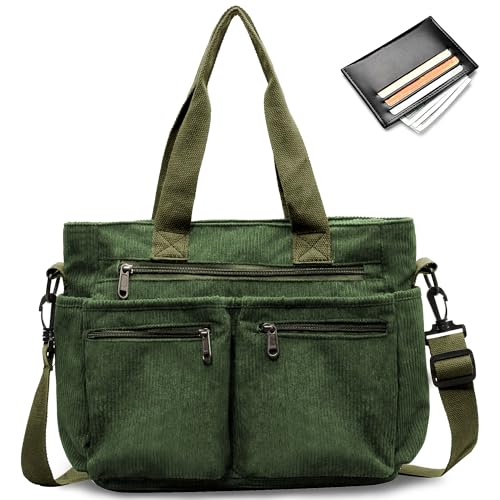 Tokeya Handtasche Damen Cord Umh Ngetasche Damen Mittelgro