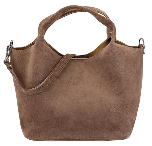 Sh Leder Damen Handtasche Aus Echtem Wildleder Beuteltasche