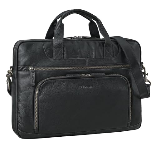 Stilord Cyrus Vintage Laptoptasche 17 Zoll Leder Herren