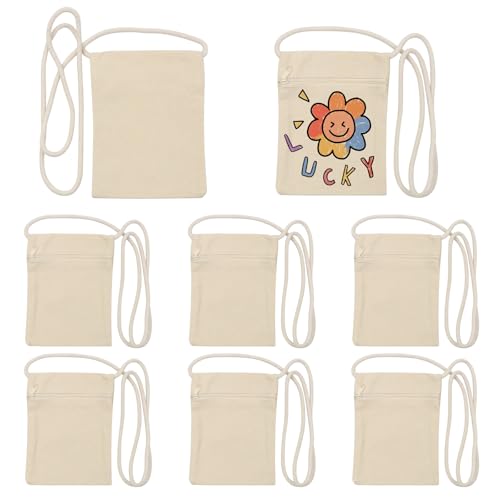 Scettar 8 St Ck Stoffbeutel Zum Bemalen Brustbeutel