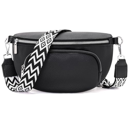 Rorimyth Bauchtasche Damen Schwarz Umh Ngetasche Damen Klein