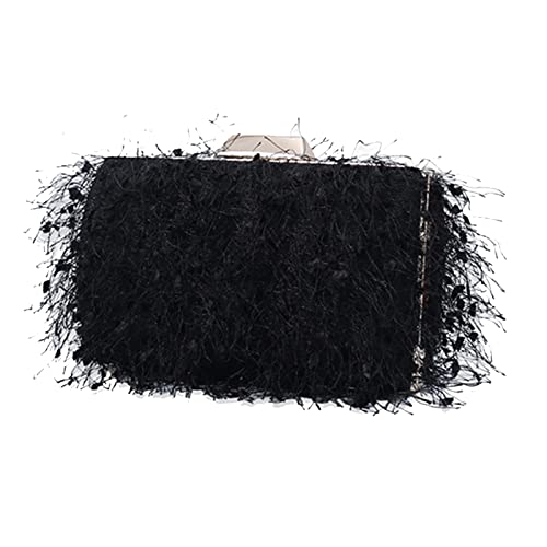 Corios Damen Abendtasche Kleine Clutch Abnehmbarer Kette Tasche