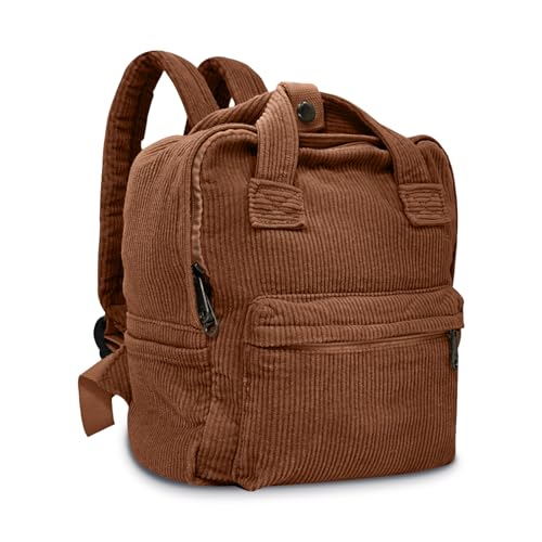 Boziee Klein Rucksack Damen Canvas Cord Cityrucksack Rucks