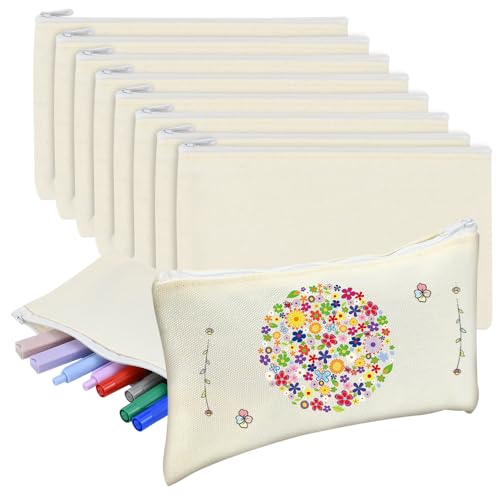 Speacour 10 St Ck Diy Blanko Stoffbeutel Canvas