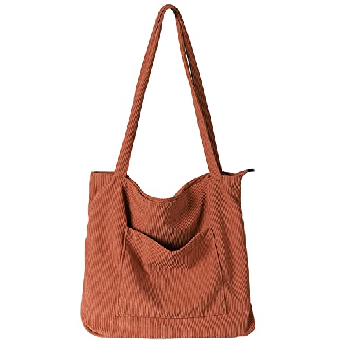 Wantgor Frauen Cord Tote Bag Gro E Schulter