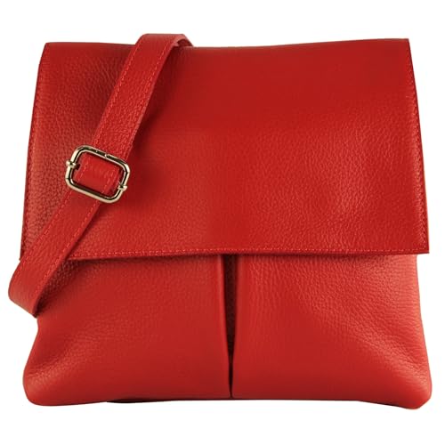 Modamoda De T63leder Damen Leder Umh Ngetasche Schultertasche