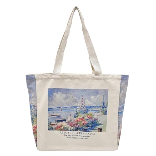 Broadream Jutebeutel Bedruckt Vintage Jute Beutel Einkaufstasche Tote