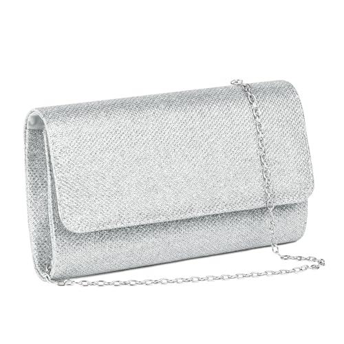 Osdue Kettentasche Clutch Damen Glitzer Abendtasche Elegante Envelope
