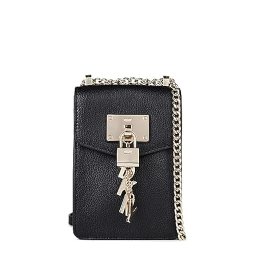 Dkny Damen Phone Crossbody Umh Ngetasche Schwarz Gold