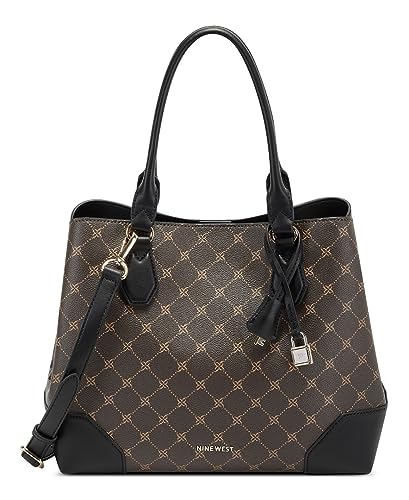 Nine West Damen Brooklyn Jet Set Tragetasche Satchel