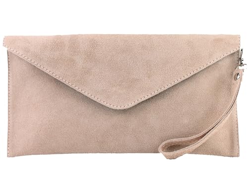 Modamoda De T106 Damen Wildleder Rauleder Clutch Umh