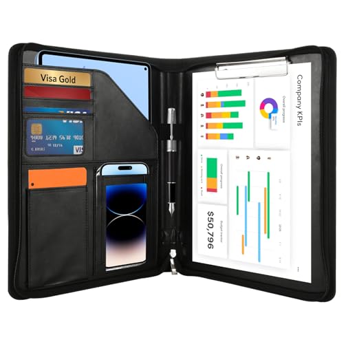 Lopyxbr A4 Pu Leder Konferenzmappe A4 Business Dokumentenmappe