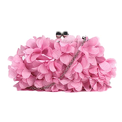 Megauk Damen Elegante Handtasche Blumen Clutch Seide Abendtasche