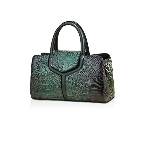 Nicole Doris Handtasche Damen Krokodil Henkeltasche Elegant Schultertaschen