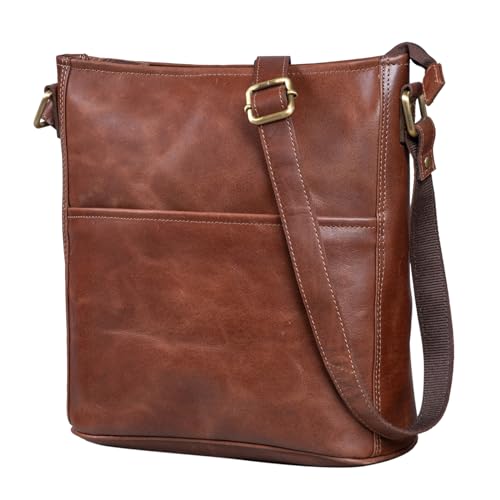 Leabags Leder Handtasche Damen I Premium Echtleder Umh