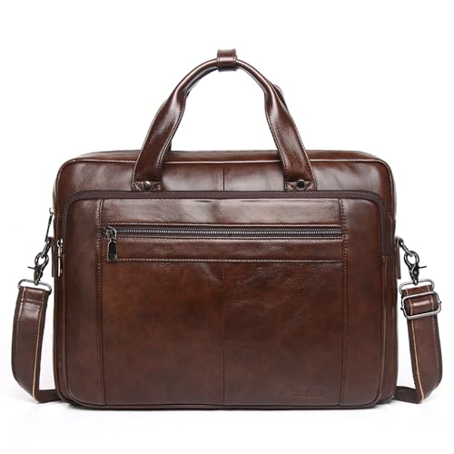 Baigio Herren Aktentasche Leder Laptoptasche Business Handtasche Arbeitstasche