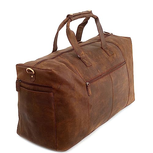 Leabags Reisetasche Leder Damen Herren I Echtleder Reisetasche