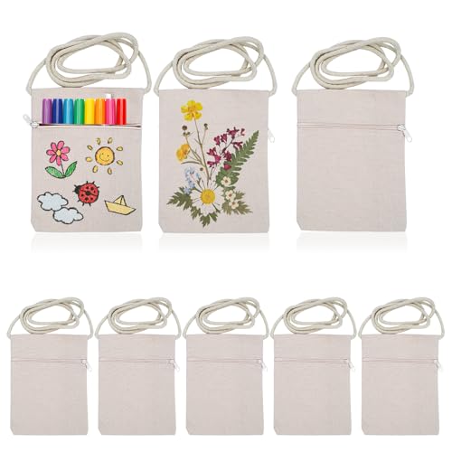 Piuluvor 8 St Ck Stoffbeutel Zum Bemalen 17