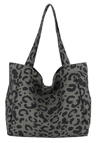 Gro Umh Ngetasche Schultertasche Damen Leopard Tragetasche Canvas
