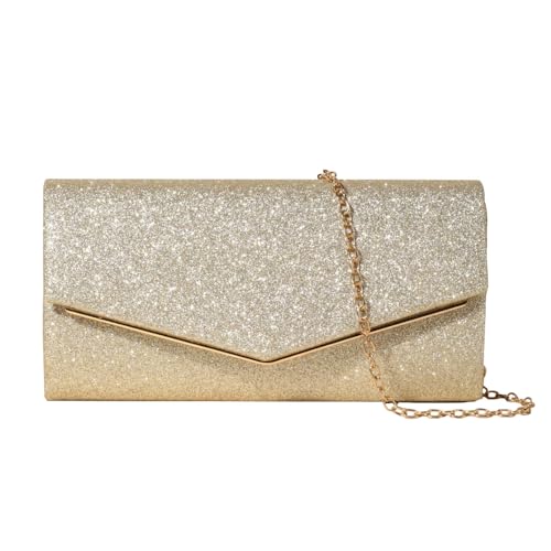 Kbrpey Damen Clutch Elegant Gl Nzende Pailletten Abendtasche