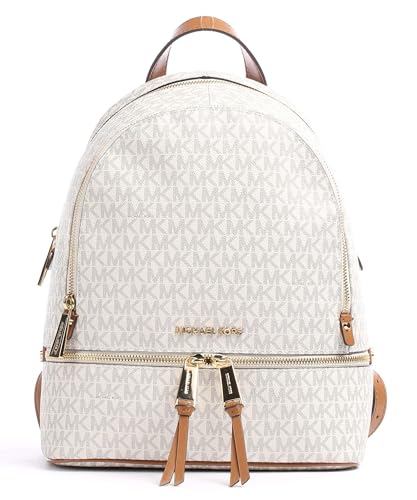 Michael Kors Damen Rhea Zip Handtasche Wei Vanilla