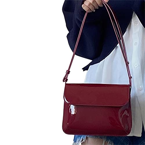 Iordan Handtasche Retro Patent Schultertasche F R Frauen