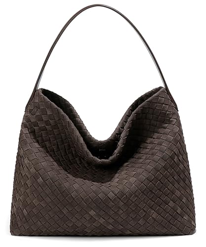 Schultertasche Aus Gewebtem Wildleder F R Damen Hobo