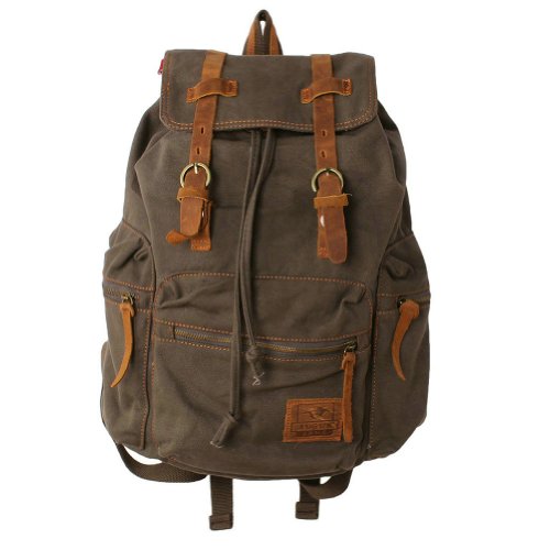 Ashcbus Men S Vintage Canvas Backpack Rucksack School