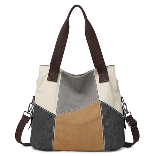 Sivenke Damen Handtasche Canvas Tasche Casual Schultertasche Umh