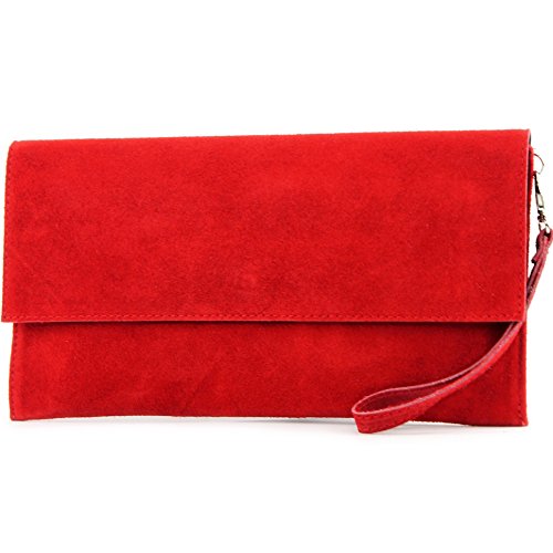 Modamoda De T151 Damen Wildleder Rauleder Clutch Umh
