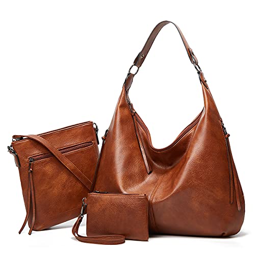 Ashioup Damen Hobo Bag Ranzen Geldb Rsen Set