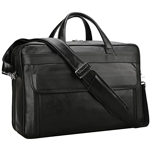 Tiding Aktentasche Herren Leder Business Tasche Laptoptasche 17