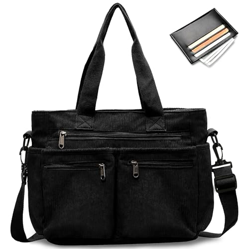 Tokeya Handtasche Damen Cord Umh Ngetasche Damen Mittelgro