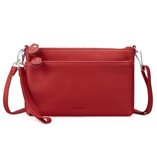 Befen Echtleder Handtasche Damen Klein Clutch Rfid Blockierung