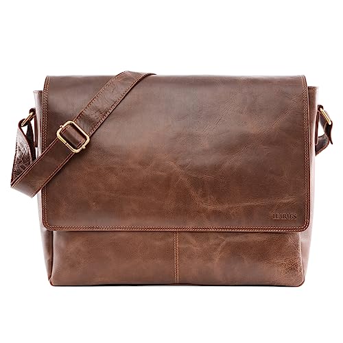 Leabags Messenger Bag Acapulco Echtleder Aktentasche Herren Damen