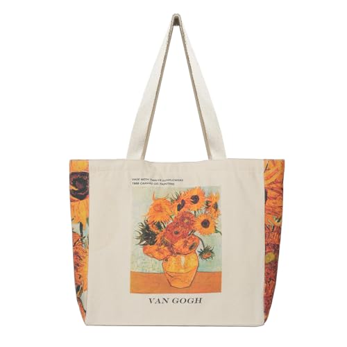 Broadream Jutebeutel Bedruckt Vintage Jute Beutel Einkaufstasche Bag