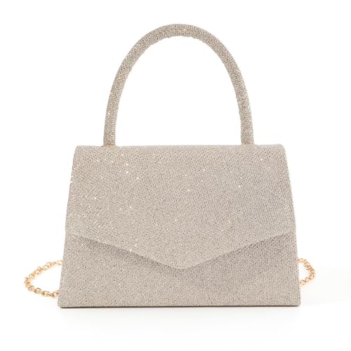 Kbrpey Clutch Abendtasche F R Damen Glitzer Handtasche