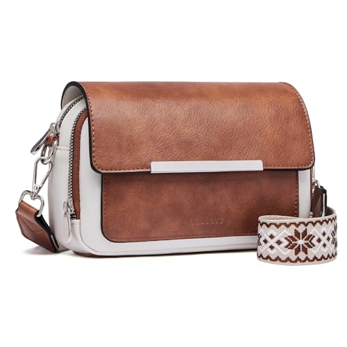 Roulens Damen Handy Umh Ngetasche Vegan Leder Crossbody