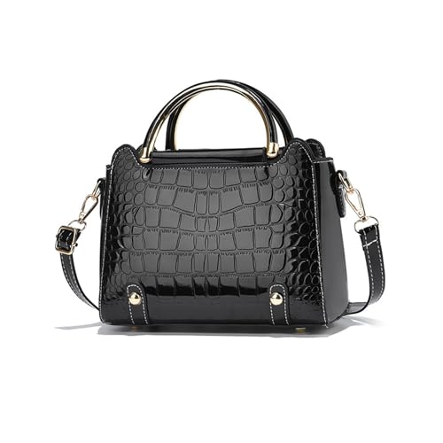 Nicole Doris Mode Kleine Handtasche Damen Henkeltasche Lackleder