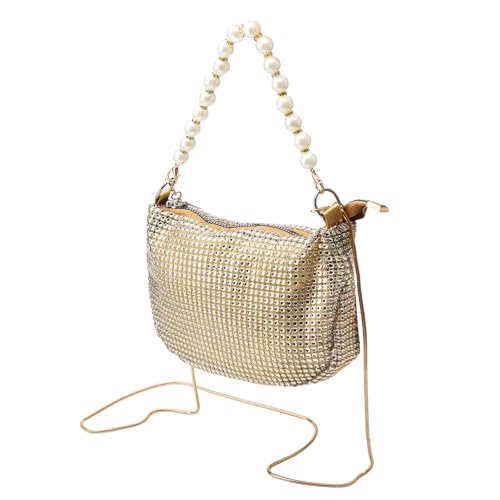 Apomoons Damen Glitzer Tasche Abendtasche Clutch Gold Mit