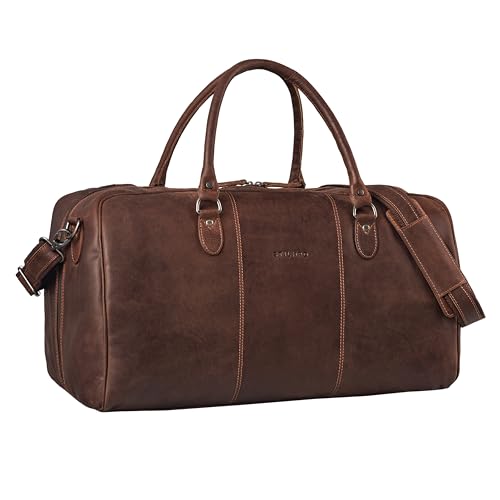 Stilord Leder Reisetasche Braun F R Damen Herren