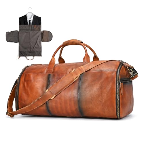 Luufan Echtleder Reisetasche Gro E Kapazit T Wochenendtasche